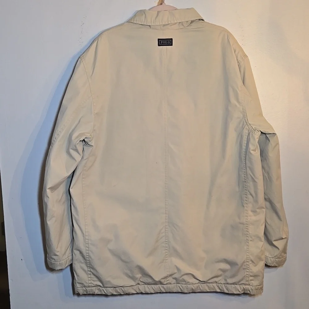 Polo by Ralph Lauren Light Tan Lined Zip Front Vintage 90's Men's Jacket